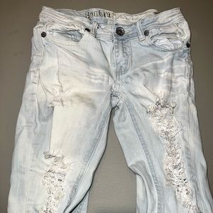 Light Blue Ripped Skinny Jeans